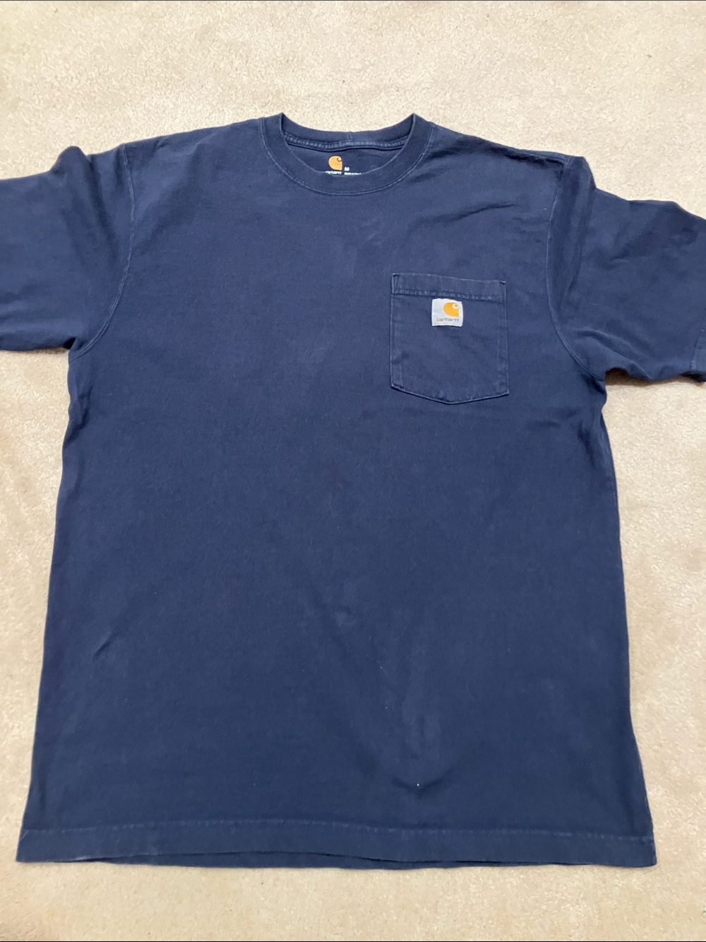 Carhartt Navy Chest Pocket Logo Tee